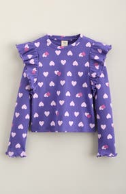 Tucker + Tate Kids' Ruffle Sleeve Rib Top