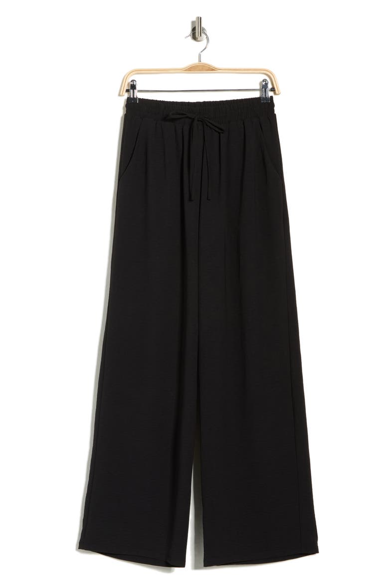 Airflow Pull-On Wide Leg Pants, Alternate, color, BLACK