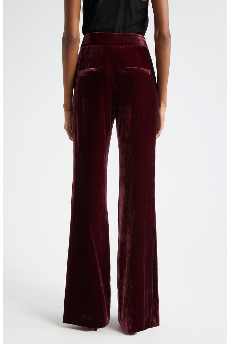 Lebone Velvet Wide Leg Pants, Alternate, color, WINE