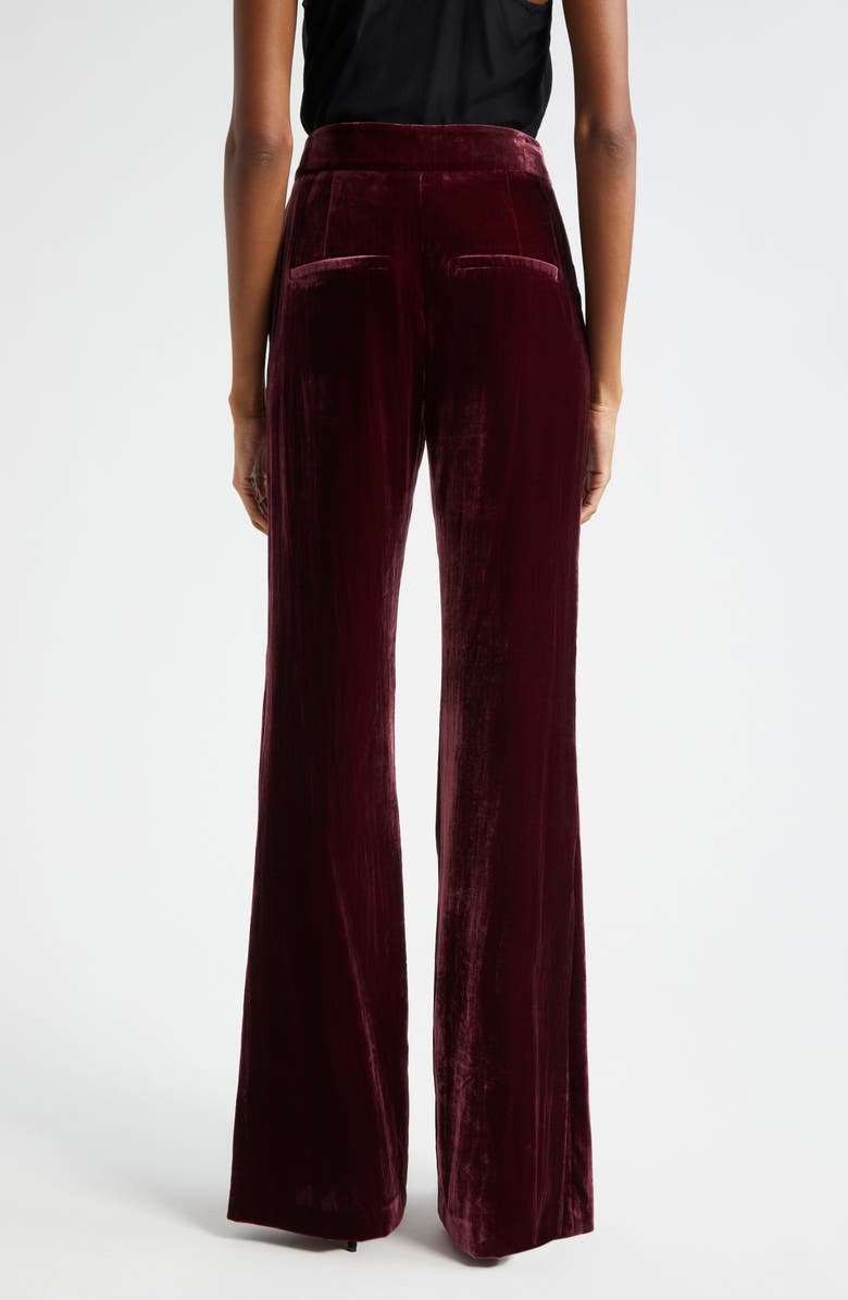 Veronica Beard Lebone Velvet Wide Leg Pants, Alternate, color, Wine