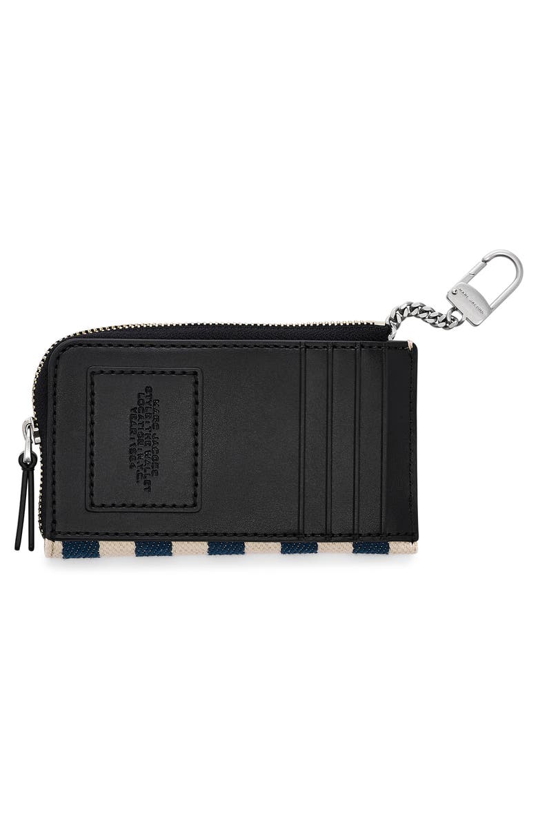 Marc Jacobs The Top Zip Multi Stripe Wallet, Alternate, color, Blue Sea Multi