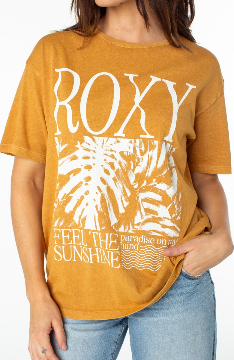 Roxy Feel the Sunshine Cotton Graphic T-Shirt, Main, color,