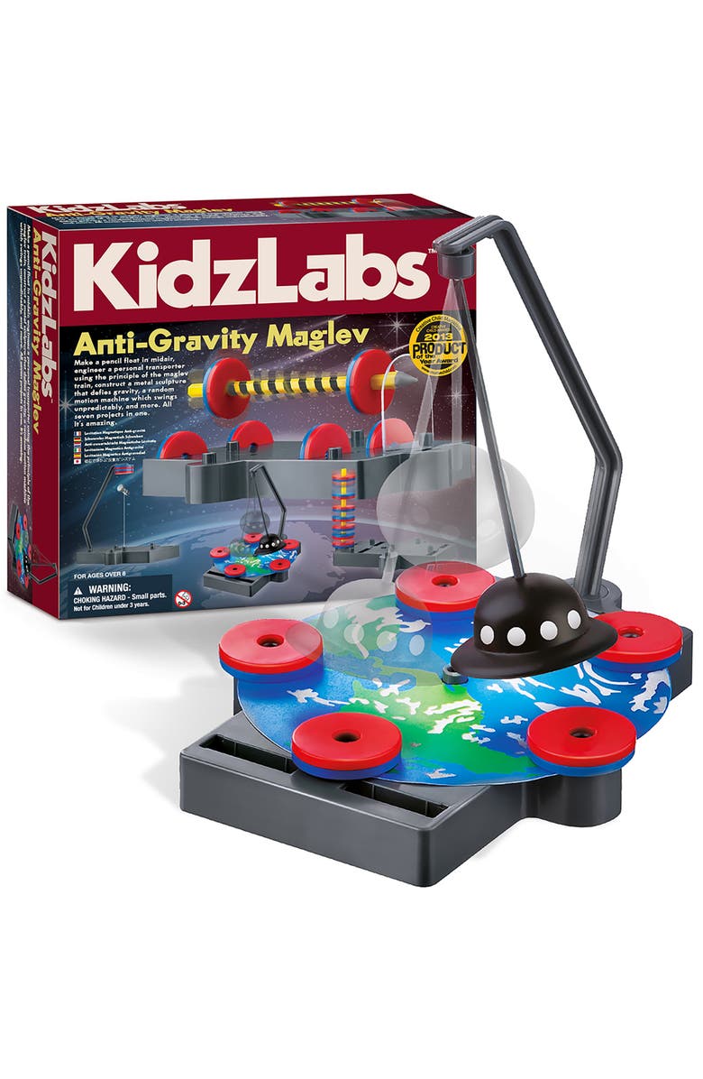 4M Kidzlabs Antigravity Maglev 7 Physics Projects, Magnetic Levitation Stem, Alternate, color, Multicolored
