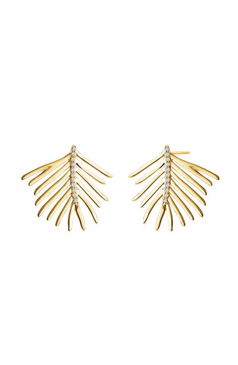 Palm Leaf Earrings