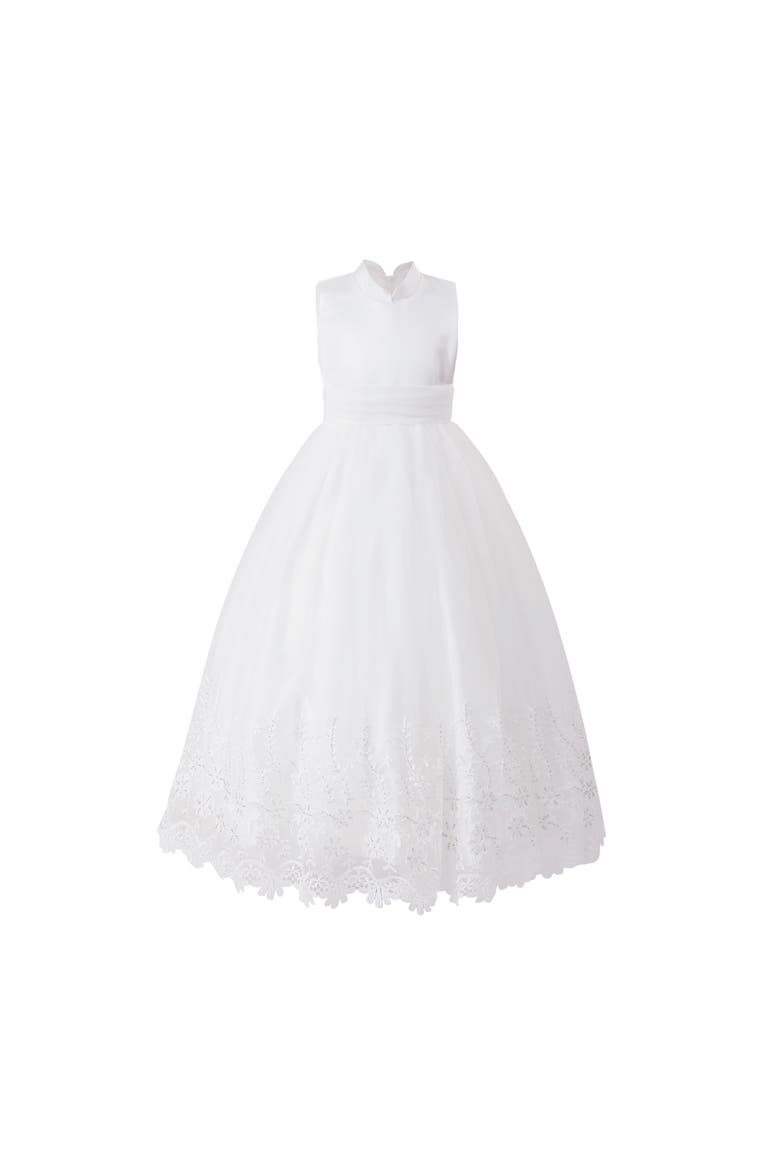 Alvaria Sleeveless Lace Dress, Alternate, color, White