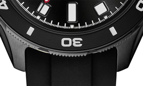 Fossil Dalton Three Hand Quartz Silicone Strap Watch, 42mm In Black