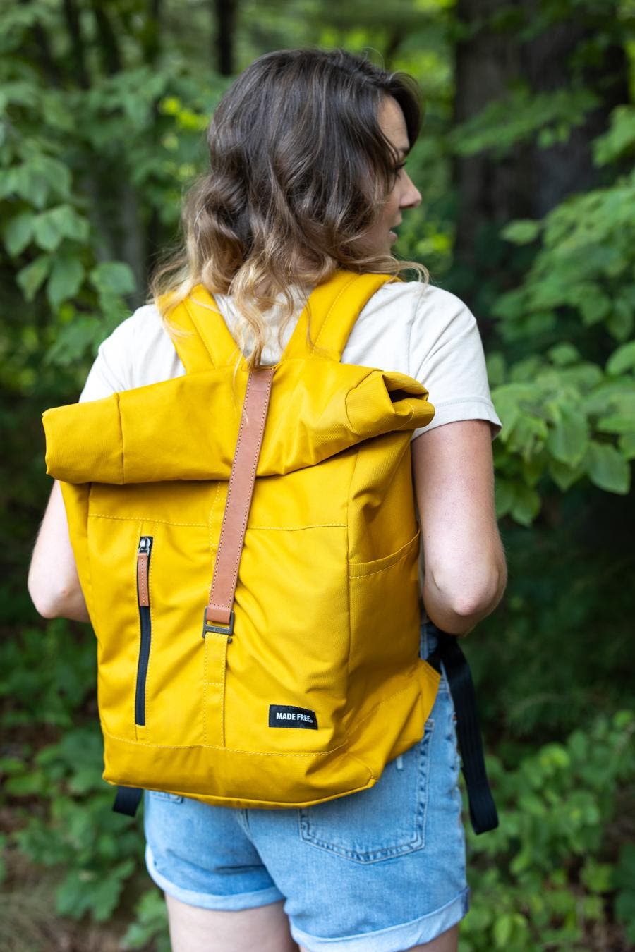 Roll Top Pack Backpack, Alternate, color, Mustard