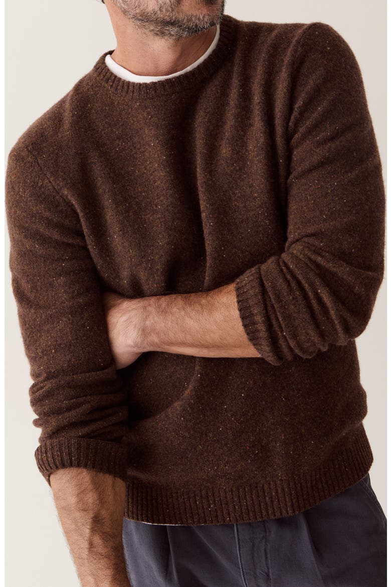 Neppy Merino Wool Crewneck Sweater, Alternate, color, TIMBER