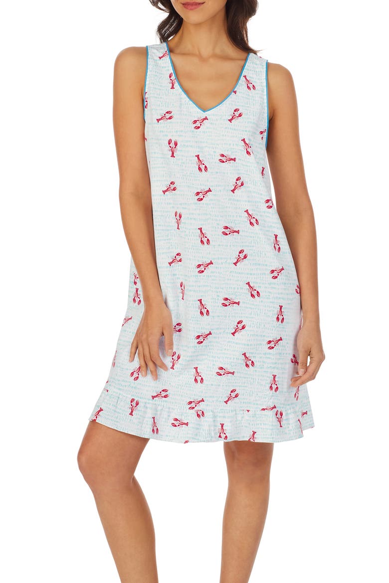 Ruffle Chemise, Alternate, color, LOBSTERS