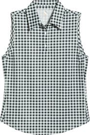 Rhone Court Gingham Sleeveless Polo