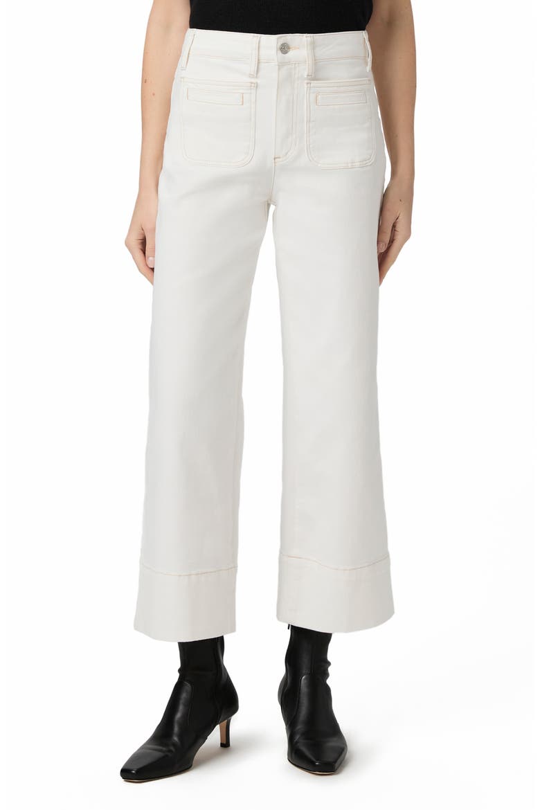 Anessa Patch Pocket Ankle Wide Leg Jeans, Main, color, TOASTED ECRU