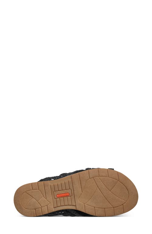 Shop Rockport Zora Woven Strap Slide Sandal In Black