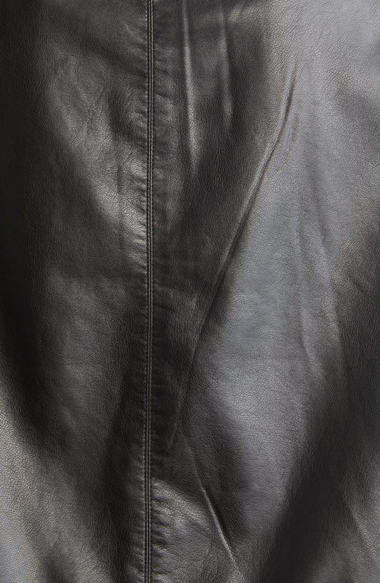 Isabel Marant Étoile Neela Faux Leather Drawstring Jacket, Alternate, color, Black