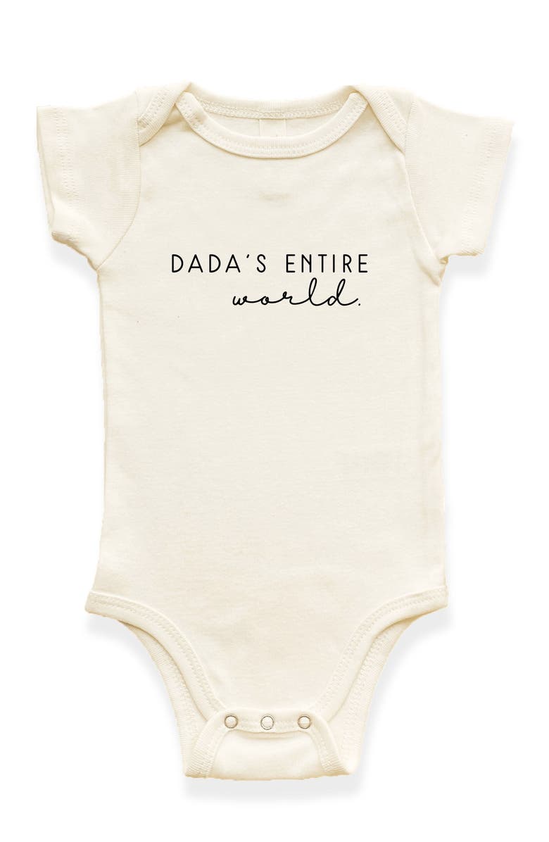 Tenth & Pine Dada's Entire World Organic Baby Bodysuit, Main, color, Natural