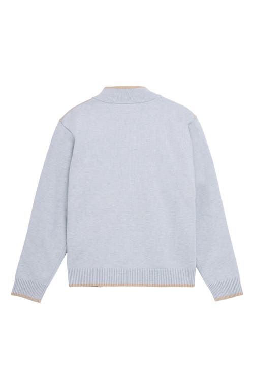 X-ray Xray Kids' Raw X Shoulder Detail Quarter Zip Sweater In Blue