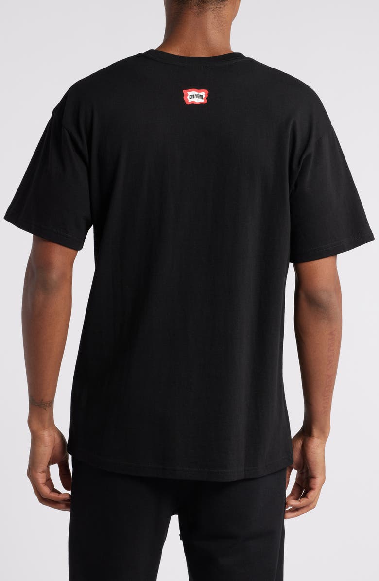 ICECREAM Dazzle Logo Cotton Graphic T-Shirt, Alternate, color, Black