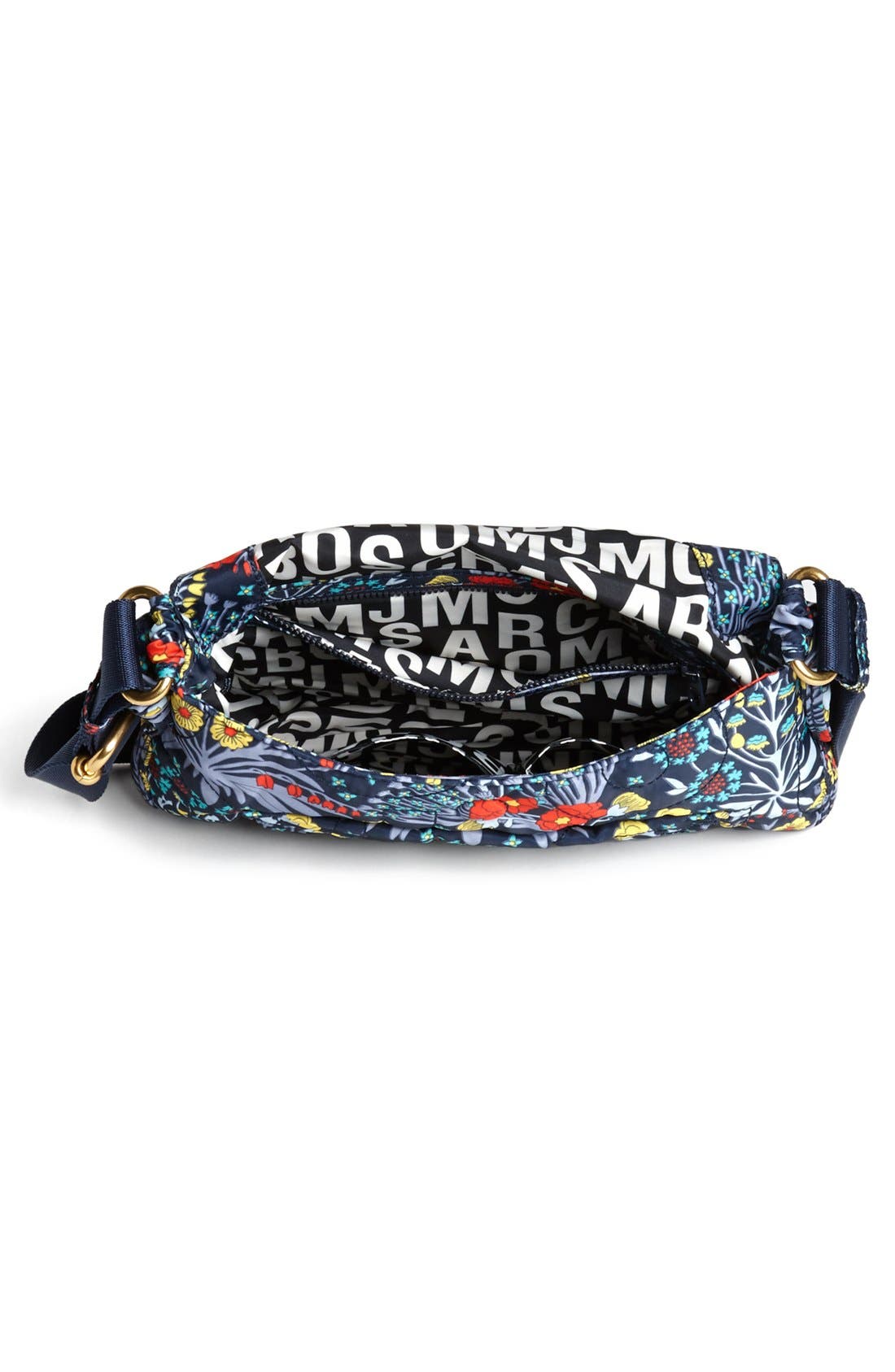 MARC BY MARC JACOBS 'Natasha' Logo Letter Quilted Crossbody Bag, Alternate, color, BLACK IRIS MULTI