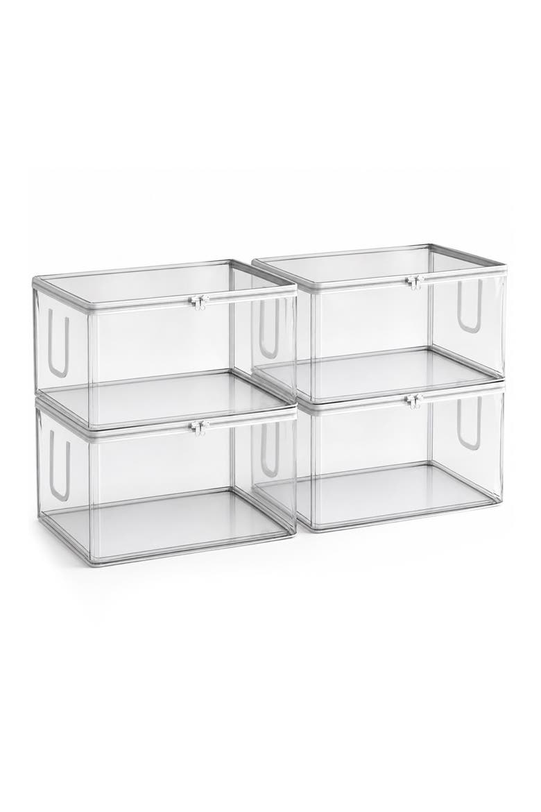 Large Foldable Storage Bins, Main, color, CLEAR