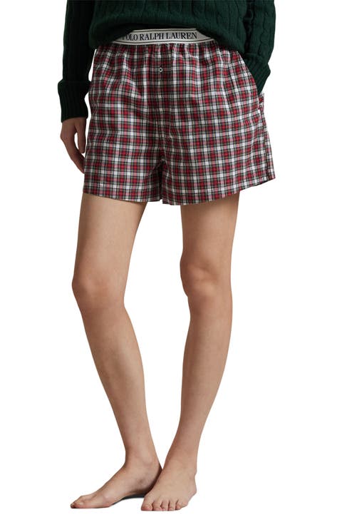 Cotton Boxer Pajama Shorts