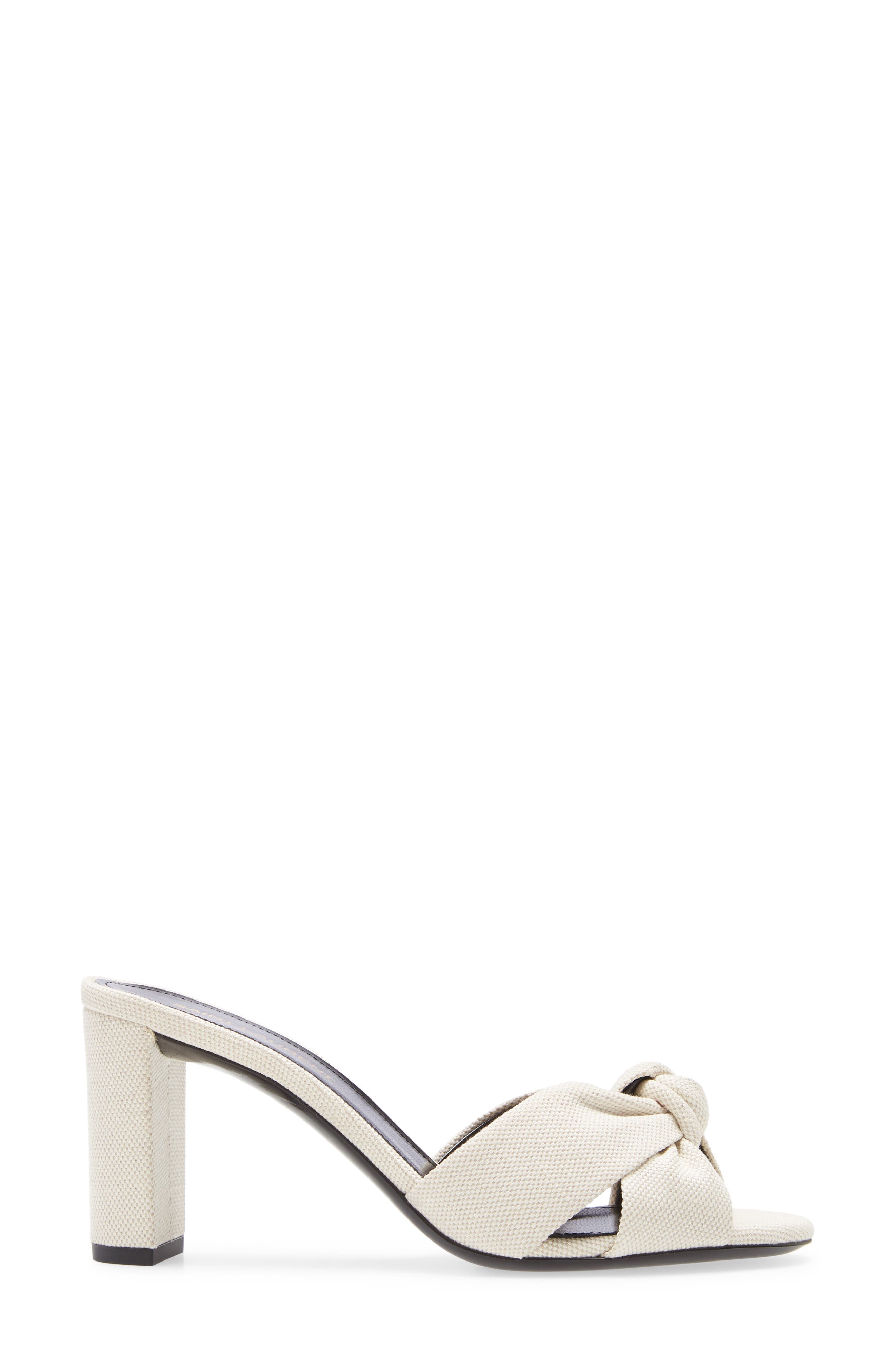 Saint Laurent Loulou Knot Slide Sandal, Alternate, color, 