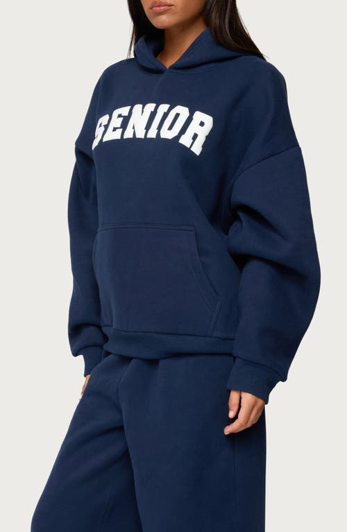 Edikted Senior Oversized Hoodie In Blue