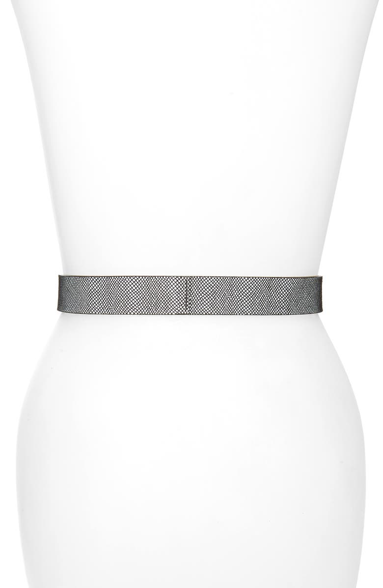 rag & bone Snake Embossed Leather Belt, Alternate, color,