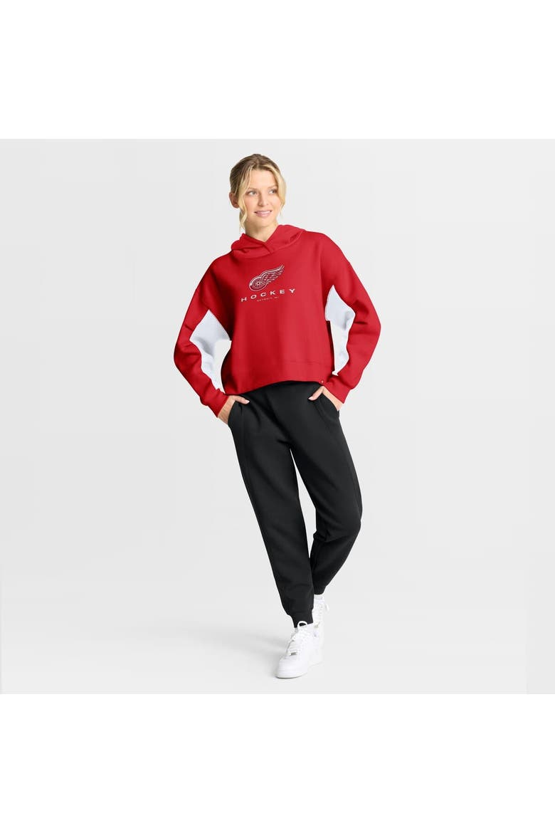 Women's Fanatics Red Detroit Red Wings Back Check Boxy Hoodie, Alternate, color, Red