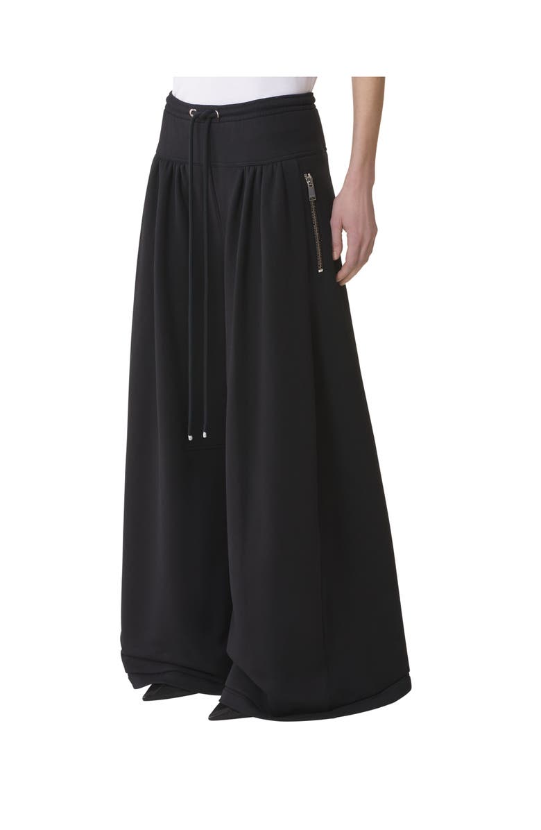 Lanvin Cotton Fleece And Cashmere Pants, Alternate, color, Black