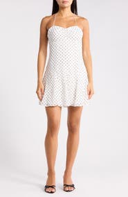 Madden Girl Polka Dot Halter Neck Minidress
