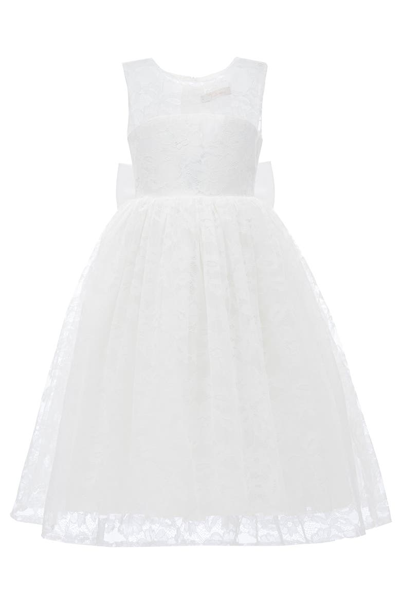 Rossemere Lace Embroidered Tulle Dress, Main, color, White