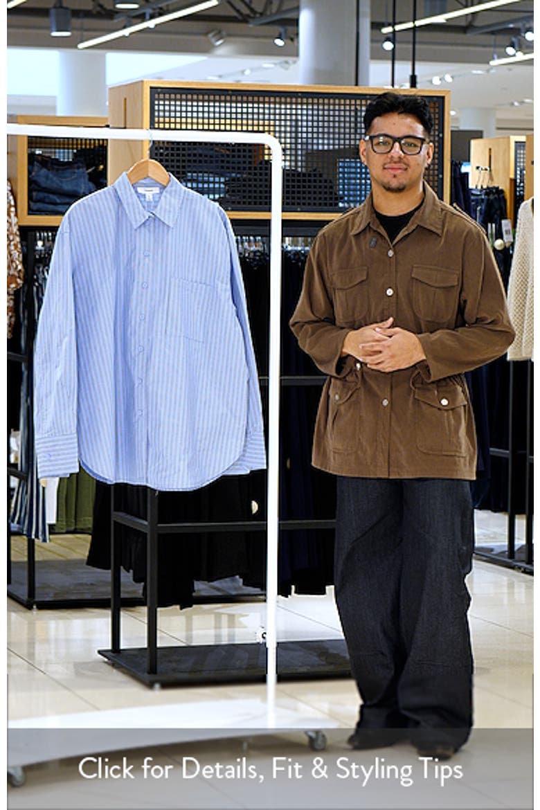 Darted Cuff Oversize Button-Up Shirt video