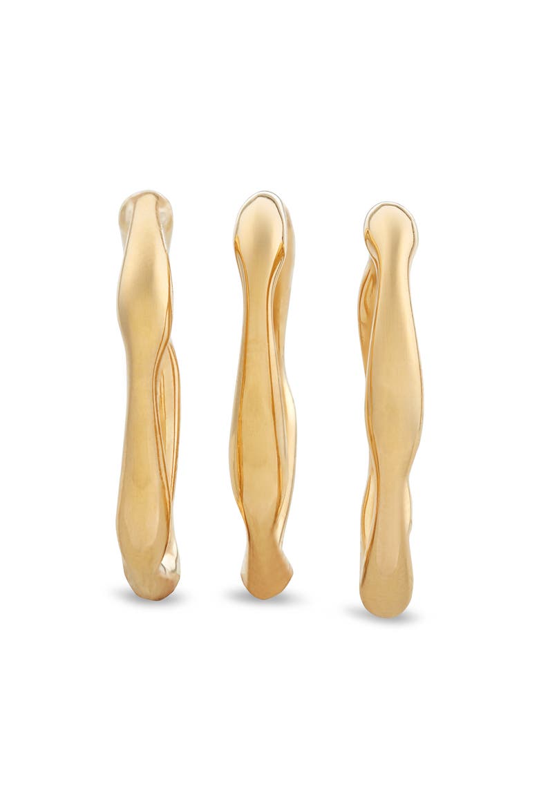 Moto Set of 3 Stacking Rings, Alternate, color, GOLD