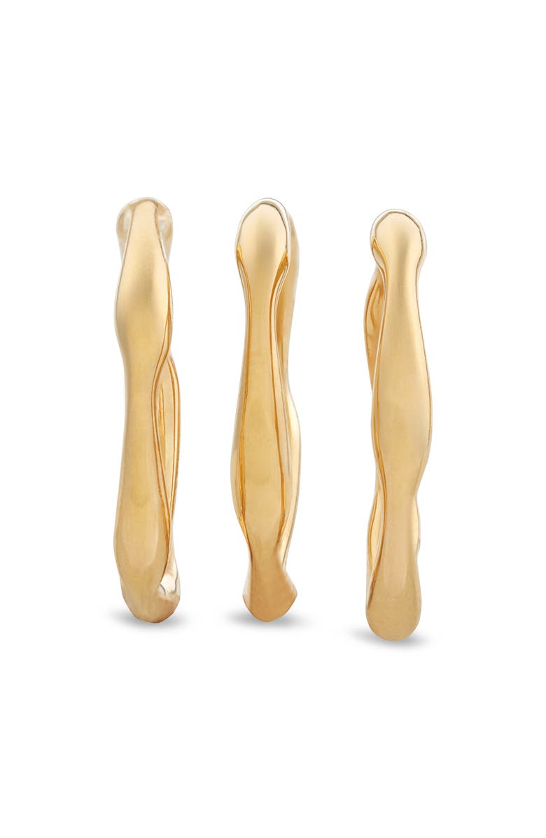 SOKO Moto Set of 3 Stacking Rings, Alternate, color, Gold