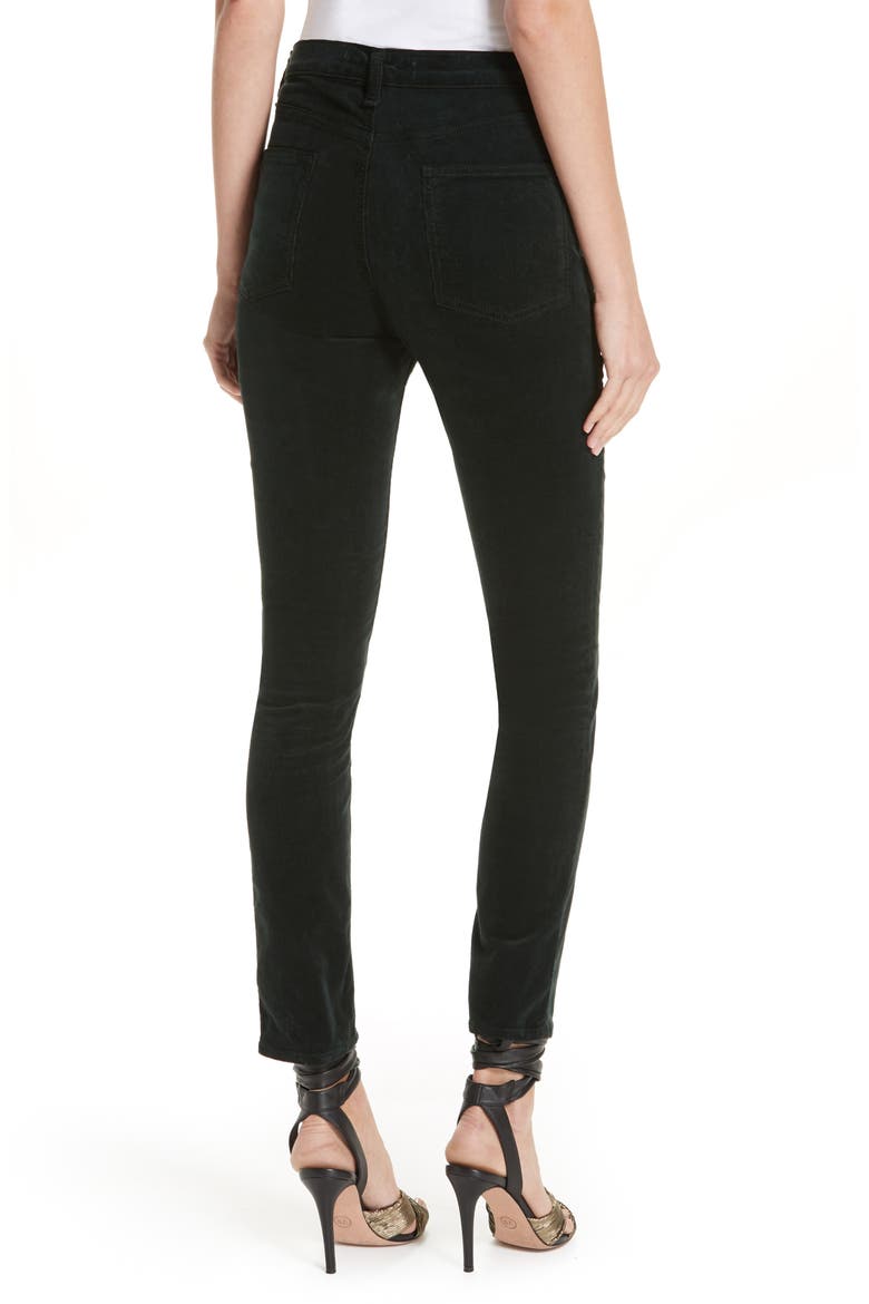 Kate Corduroy Skinny Jeans, Alternate, color, FOREST GREEN