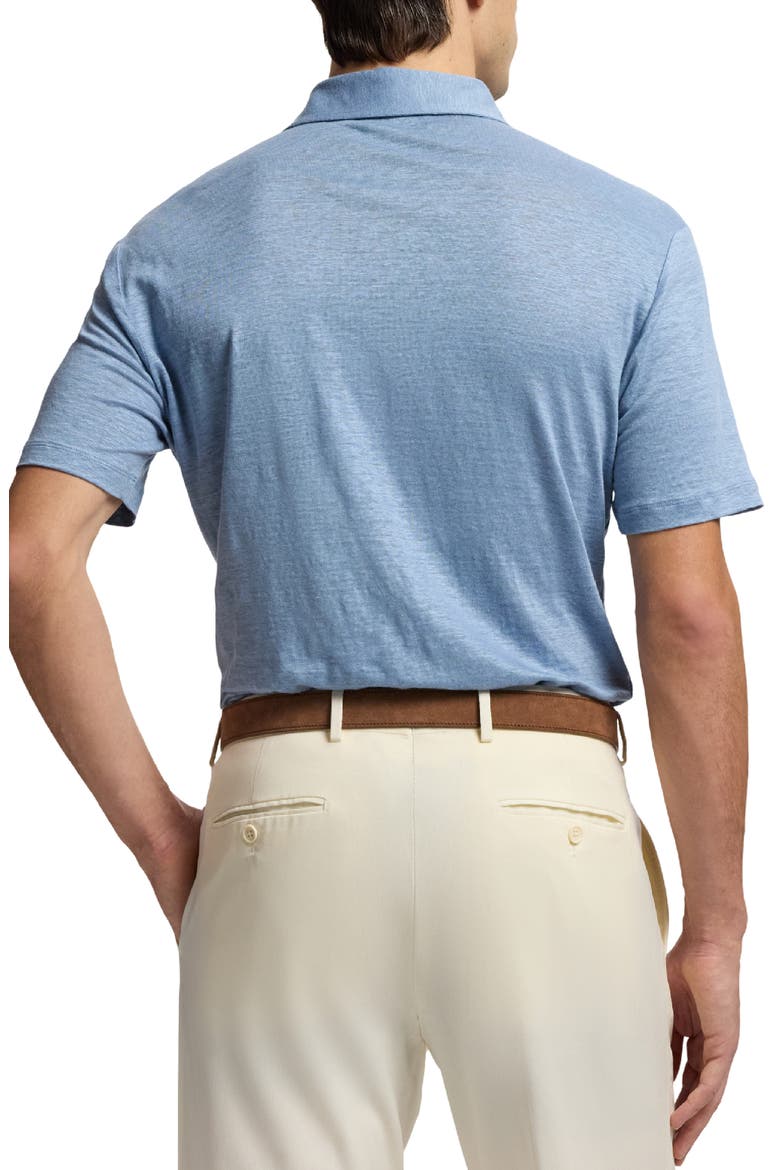 Linen Jersey Polo, Alternate, color, BLUE