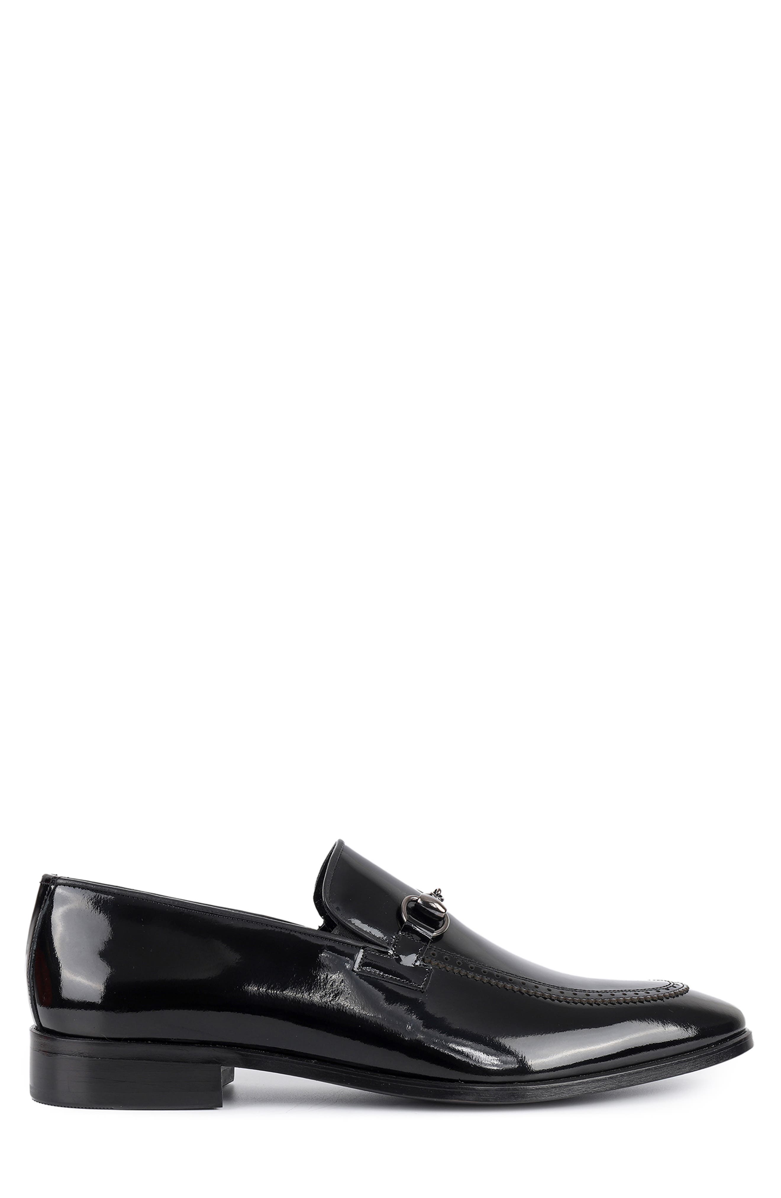VELLAPAIS Edroy Apron Toe Bit Loafer, Alternate, color, Black