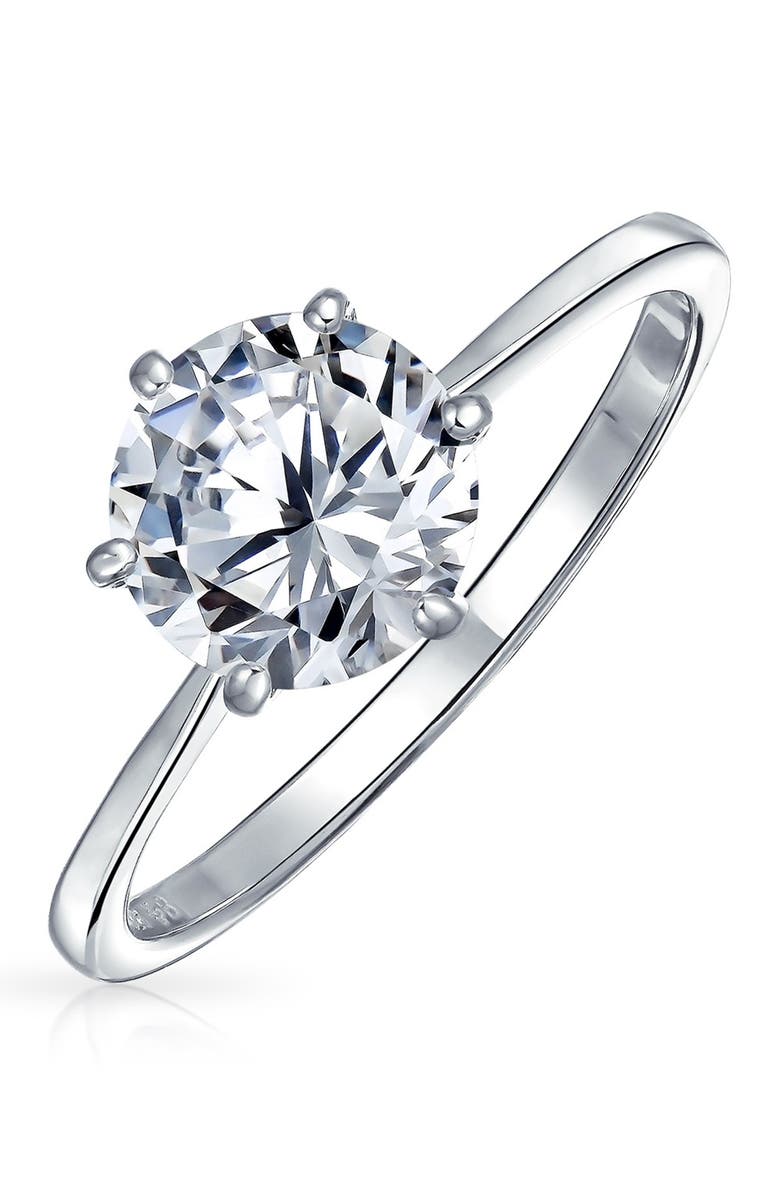 BLING JEWELRY CZ Solitaire Engagement Ring, Alternate, color,