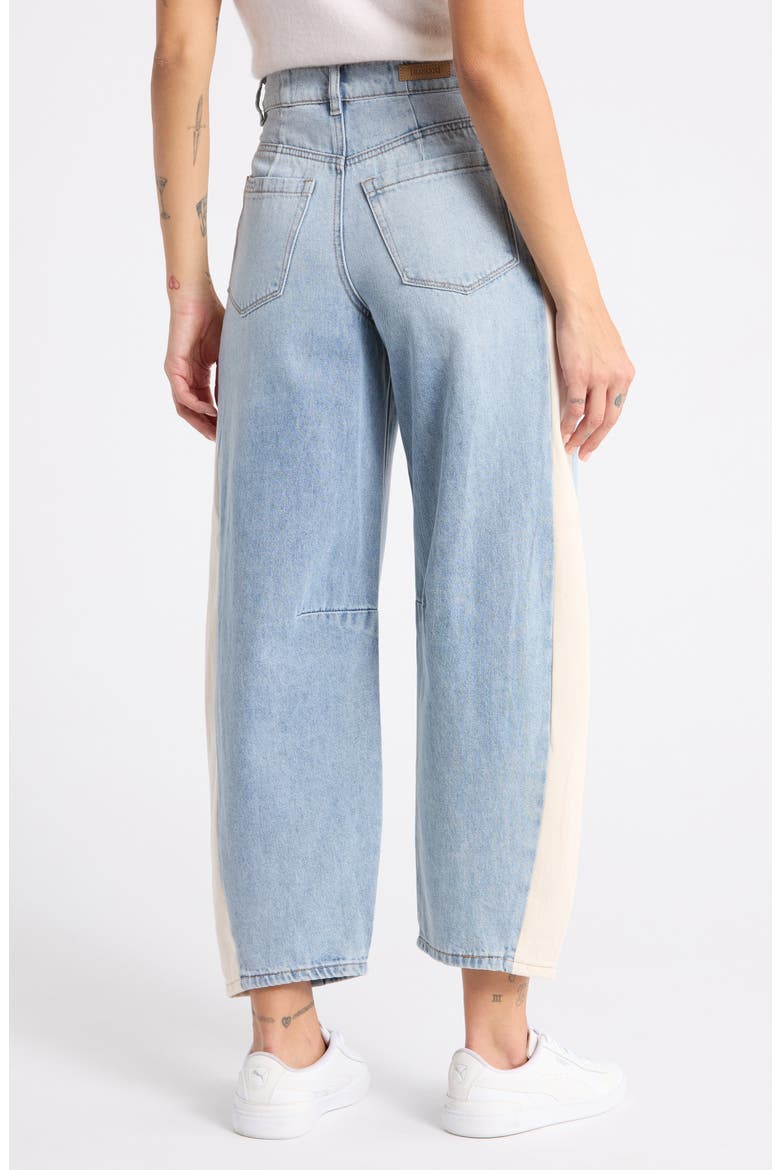 The Bowery Colorblock Barrel Leg Jeans, Alternate, color, SELF CARE