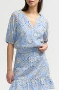 NVLT Eyelet Puff Sleeve Top