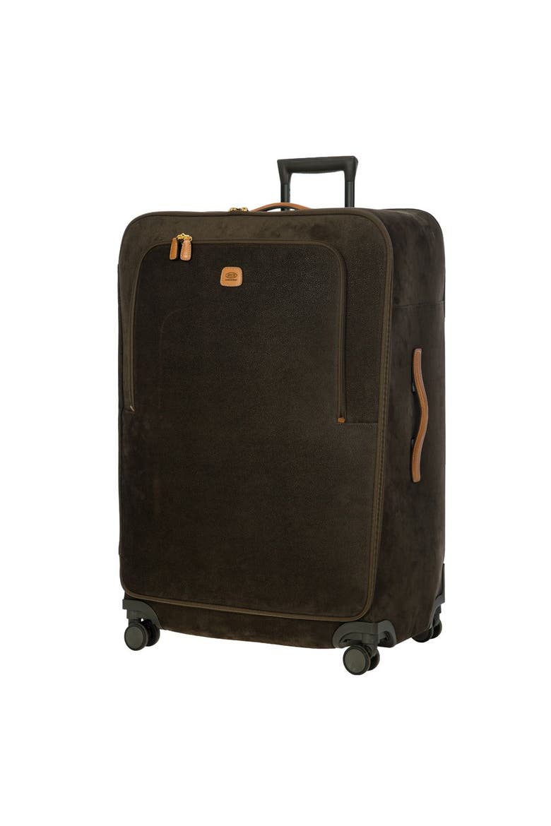 Life Softside 32" X-Large Checked Compound Spinner Luggage, Alternate, color, Olive