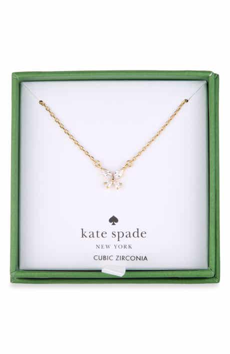 cubic zirconia mini butterfly pendant necklace