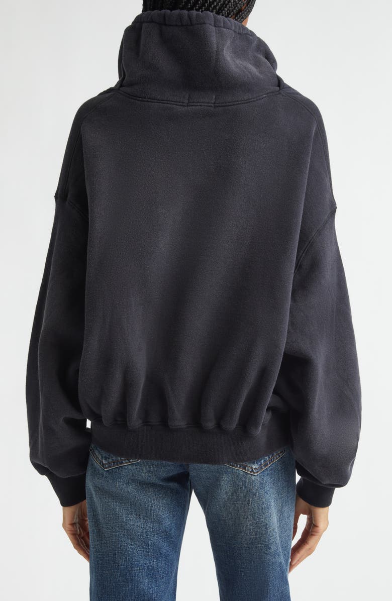 R13 Crop Hoodie, Alternate, color, Black