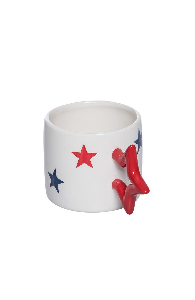 Transpac Ceramic Star Mug Multicolored for Patriotic Serving and Entertaining, Alternate, color, Multicolored