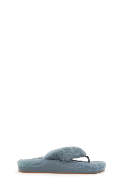 Olukai Kipea Heu Genuine Shearling Slide Sandal In Animal Print