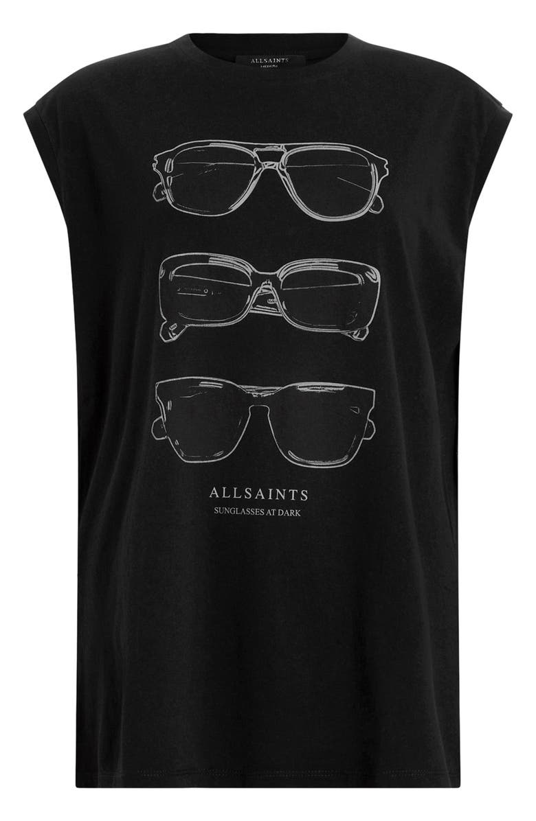 AllSaints Sunnies Brooke Cotton Graphic Tank, Alternate, color, 