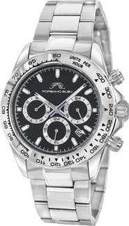 PORSAMO BLEU Men's Preston Multi-Function Dial Stainless Steel Bracelet Watch, 41mm