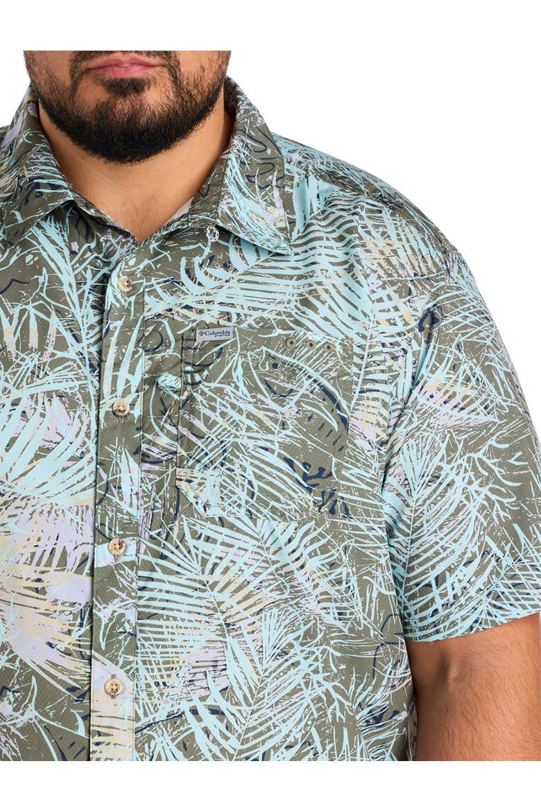 Big & Tall PFG Super Slack Tide Camp Shirt, Alternate, color, CYPRESS