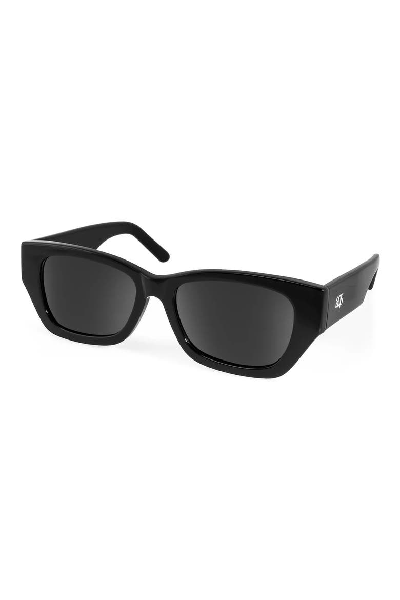 Lynn 54mm Cat Eye Sunglasses, Alternate, color, BLACK