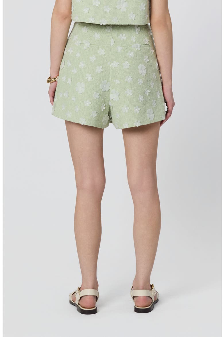 Janell Floral Appliqué Miniskort, Alternate, color, MINT