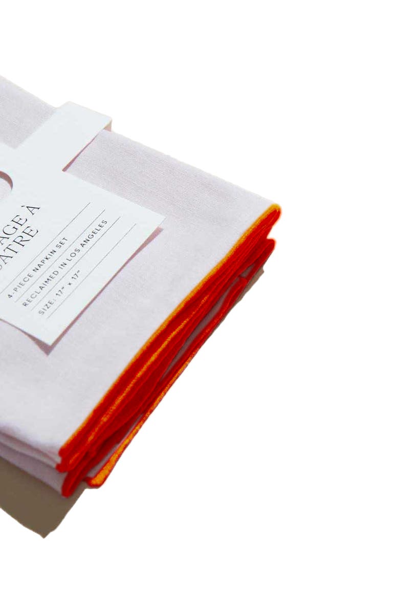 ATELIER SAUCIER Set of 4 Blush Pink Napkins, Alternate, color, 